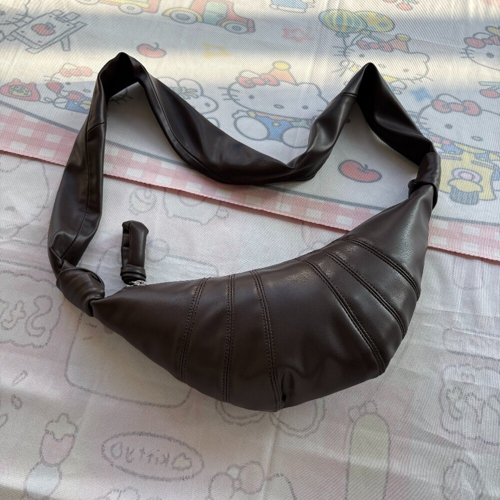 Lemaire Croissant Lambskin Brown Croissant Bag